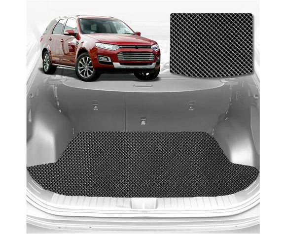 6D Diamond Car Boot Mat for Ford Territory 2011 - 2016 SZ (3rd Row folded/5 seater) - Heavy Duty Carpet Liner