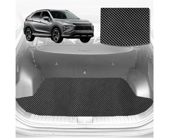 6D Diamond Car Boot Mat for Mitsubishi Eclipse Cross 2017 - Current YA (with flaps) - Heavy Duty Carpet Liner