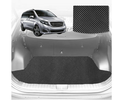 6D Diamond Car Boot Mat for Mercedes-Benz V-Class 2014 - Current (3rd Gen, W447)  - Heavy Duty Carpet Liner