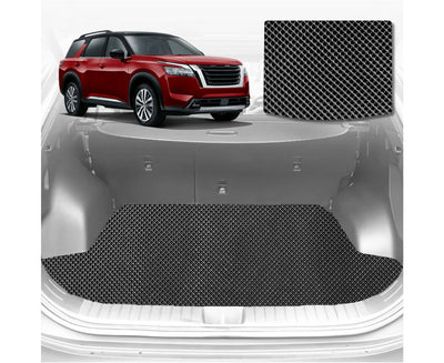 6D Diamond Car Boot Mat for Nissan Pathfinder 2013 - 2021 (R52) (3rd Row folded/5 seater) - Heavy Duty Carpet Liner