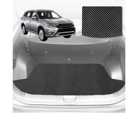 6D Diamond Car Boot Mat for Mitsubishi Outlander 2012 - 2018 (3rd Row folded/5 seater) - Heavy Duty Carpet Liner