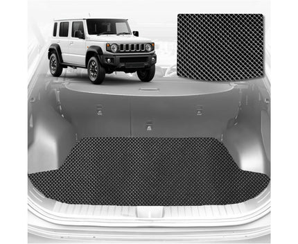 6D Diamond Car Boot Mat for Suzuki Jimny 2018 - Current Manual (2nd Row seats up/4 seater) - Heavy Duty Carpet Liner