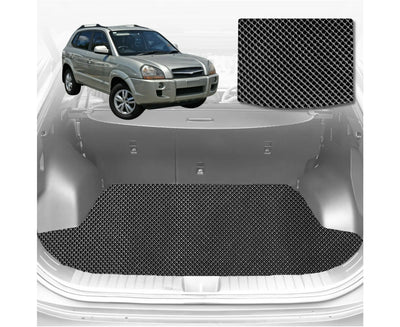 6D Diamond Car Boot Mat for Hyundai Tucson 2004 - 2009 JM  - Heavy Duty Carpet Liner
