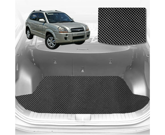 6D Diamond Car Boot Mat for Hyundai Tucson 2004 - 2009 JM  - Heavy Duty Carpet Liner