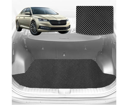 6D Diamond Car Boot Mat for Skoda Octavia 2013 - 2020 NE (Wagon) - Heavy Duty Carpet Liner