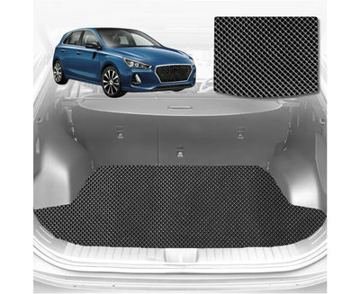 6D Diamond Car Boot Mat for Hyundai i30 2017 - Current (Sedan)  - Heavy Duty Carpet Liner