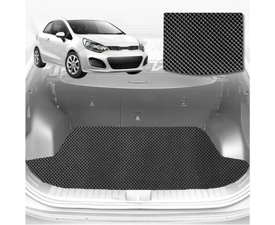 6D Diamond Car Boot Mat for Kia Rio 2012 - 2016 (UB) (Sedan) - Heavy Duty Carpet Liner