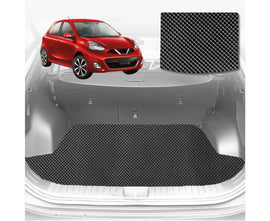 6D Diamond Car Boot Mat for Nissan Micra 2010 - 2017 (K13) (Hatch) - Heavy Duty Carpet Liner