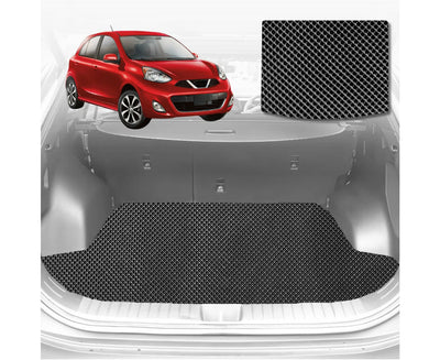 6D Diamond Car Boot Mat for Nissan Micra 2010 - 2017 (K13) (Hatch) - Heavy Duty Carpet Liner