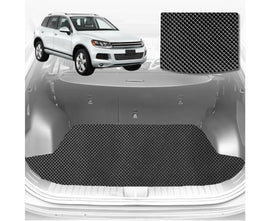 6D Diamond Car Boot Mat for VolksWagen Touareg 2011 - 2017 (7P)  - Heavy Duty Carpet Liner