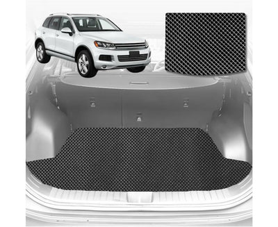 6D Diamond Car Boot Mat for VolksWagen Touareg 2011 - 2017 (7P)  - Heavy Duty Carpet Liner