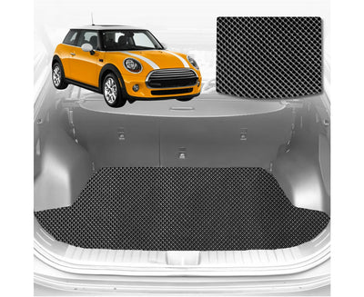 6D Diamond Car Boot Mat for MINI Cooper 3-Door Hatch 2014 - 2024 (F56)  - Heavy Duty Carpet Liner