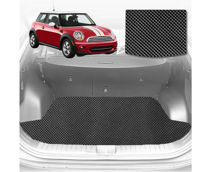 6D Diamond Car Boot Mat for MINI Cooper 3-Door Hatch 2006 - 2013 (R56) (Hatch) - Heavy Duty Carpet Liner
