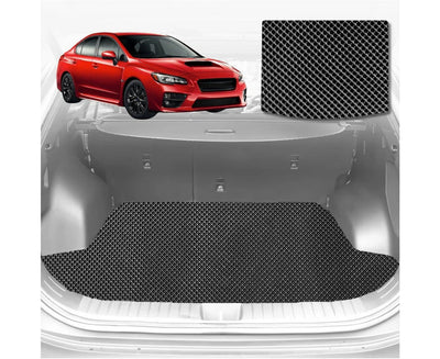 6D Diamond Car Boot Mat for Subaru WRX 2014 - 2021 (Auto/Manual) (Sedan) - Heavy Duty Carpet Liner