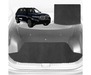 6D Diamond Car Boot Mat for BMW X7 2019 - Current (G07) (3rd Row folded/5 seater) - Heavy Duty Carpet Liner