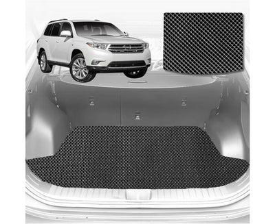 6D Diamond Car Boot Mat for Toyota Kluger 2007 - 2013 (XU40) (3rd Row folded/5 seater) - Heavy Duty Carpet Liner