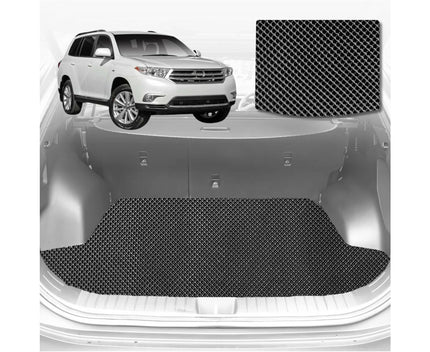 6D Diamond Car Boot Mat for Toyota Kluger 2007 - 2013 (XU40) (3rd Row folded/5 seater) - Heavy Duty Carpet Liner