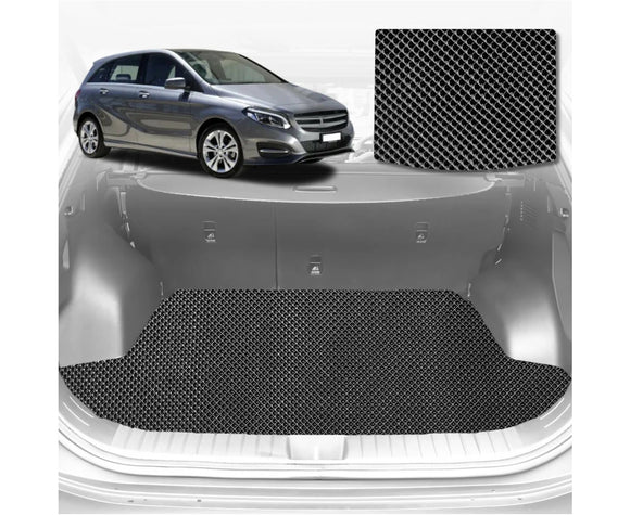 6D Diamond Car Boot Mat for Mercedes-Benz B-Class 2011 - 2018 (W246) (Hatch) - Heavy Duty Carpet Liner