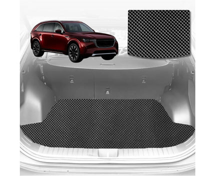 6D Diamond Car Boot Mat for Mazda CX-90 2024 - Current (KK) (5 Seater) - Heavy Duty Carpet Liner
