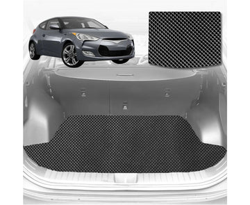 6D Diamond Car Boot Mat for Hyundai Veloster 2011 - 2018 (FS) (Hatch) - Heavy Duty Carpet Liner