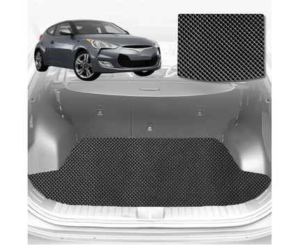6D Diamond Car Boot Mat for Hyundai Veloster 2011 - 2018 (FS) (Hatch) - Heavy Duty Carpet Liner