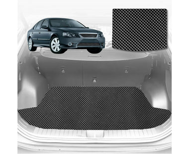 6D Diamond Car Boot Mat for Ford Fairmont 2002 - 2008 (Wagon without LPG System) - Heavy Duty Carpet Liner