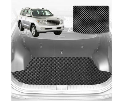 6D Diamond Car Boot Mat for Toyota LandCruiser 100 1998 - 2007 (3rd Row folded/5 seater) - Heavy Duty Carpet Liner