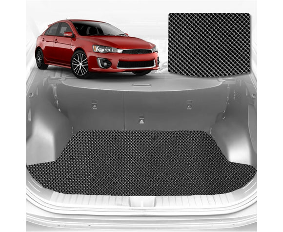 6D Diamond Car Boot Mat for Mitsubishi Lancer 2007 - 2017 Auto (CJ)  - Heavy Duty Carpet Liner