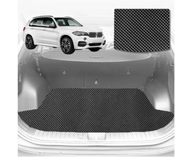 6D Diamond Car Boot Mat for BMW X5 2013 - 2018 (F15 F85) (3rd Row seats up/7 seater) - Heavy Duty Carpet Liner