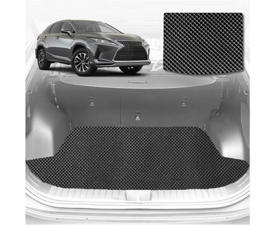 6D Diamond Car Boot Mat for Lexus RX 2015 - 2022 (20R, 25R, 26R) (3rd Row folded/5 seater) - Heavy Duty Carpet Liner