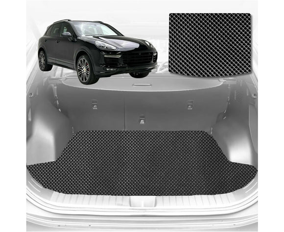 6D Diamond Car Boot Mat for Porsche Cayenne 2011 - 2017 92A (with net bag) - Heavy Duty Carpet Liner