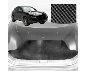 6D Diamond Car Boot Mat for Porsche Cayenne 2011 - 2017 92A (without net bag) - Heavy Duty Carpet Liner