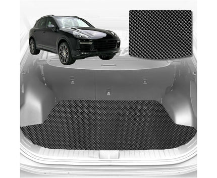 6D Diamond Car Boot Mat for Porsche Cayenne 2011 - 2017 92A (without net bag) - Heavy Duty Carpet Liner
