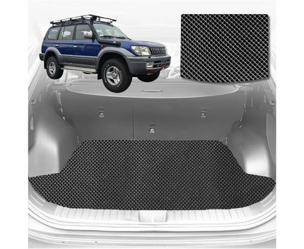 6D Diamond Car Boot Mat for Toyota Prado 1996 - 2003 90 Series  - Heavy Duty Carpet Liner