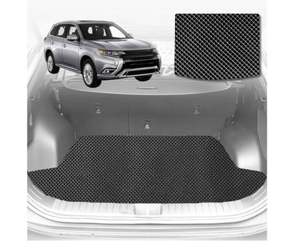 6D Diamond Car Boot Mat for Mitsubishi Outlander 2018 - 2021 (ZJ/ZK/ZL) (3rd Row folded/5 seater) - Heavy Duty Carpet Liner