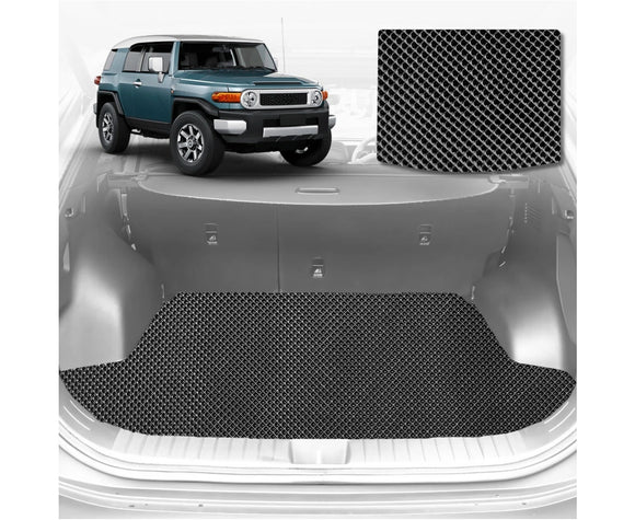 6D Diamond Car Boot Mat for Toyota FJ Cruiser 2010 - 2017  - Heavy Duty Carpet Liner