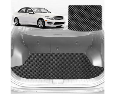 6D Diamond Car Boot Mat for Mercedes-Benz C-class 2007 - 2014 Coupe (W204)  - Heavy Duty Carpet Liner