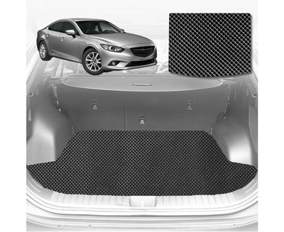 6D Diamond Car Boot Mat for Mazda 6 2008 - 2012 (GH) (Sedan) - Heavy Duty Carpet Liner