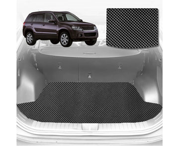 6D Diamond Car Boot Mat for Suzuki Grand Vitara 2005 - 2015 (3-Door)  - Heavy Duty Carpet Liner