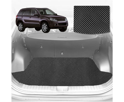 6D Diamond Car Boot Mat for Suzuki Grand Vitara 2005 - 2015 (3-Door)  - Heavy Duty Carpet Liner