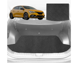 6D Diamond Car Boot Mat for Renault Megane 2017 - Current R.S. (Hatch) - Heavy Duty Carpet Liner