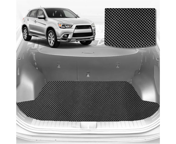 6D Diamond Car Boot Mat for Mitsubishi Outlander 2006 - 2012 (CW/ZG/ZH) (3rd Row seats up/7 seater) - Heavy Duty Carpet Liner