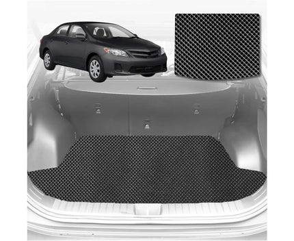 6D Diamond Car Boot Mat for Toyota Corolla 2007 - 2012 Hatch/Sedan (E140/150) (Sedan) - Heavy Duty Carpet Liner