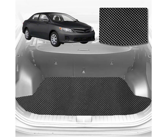6D Diamond Car Boot Mat for Toyota Corolla 2007 - 2012 Hatch/Sedan (E140/150) (Sedan) - Heavy Duty Carpet Liner
