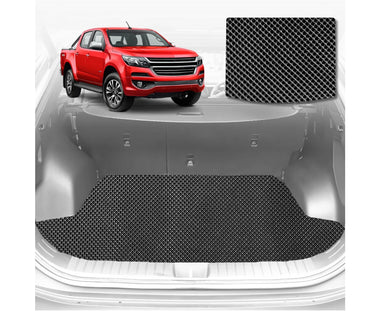 6D Diamond Car Boot Mat for Holden Colorado 7 2015 - 2020 RG (3rd Row folded/5 seater) - Heavy Duty Carpet Liner
