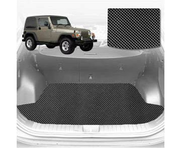 6D Diamond Car Boot Mat for Jeep Wrangler 1996 - 2006 (TJ)  - Heavy Duty Carpet Liner