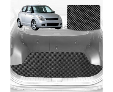 6D Diamond Car Boot Mat for Suzuki Swift 2004 - 2010 (Auto) (Hatch) - Heavy Duty Carpet Liner