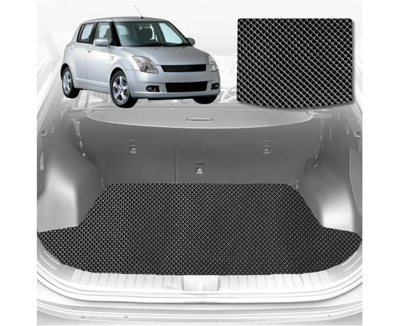 6D Diamond Car Boot Mat for Suzuki Swift 2004 - 2010 (Auto) (Hatch) - Heavy Duty Carpet Liner