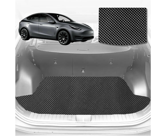 6D Diamond Car Boot Mat for Tesla Model Y 2022 - Current (upper+lower+frunk) - Heavy Duty Carpet Liner