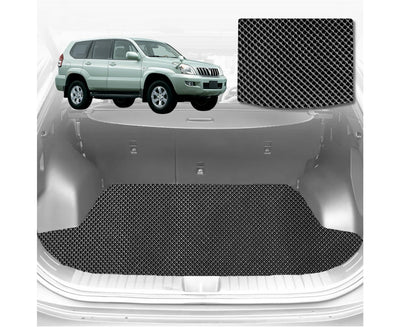 6D Diamond Car Boot Mat for Toyota Prado 2002 - 2009 (J120)  - Heavy Duty Carpet Liner